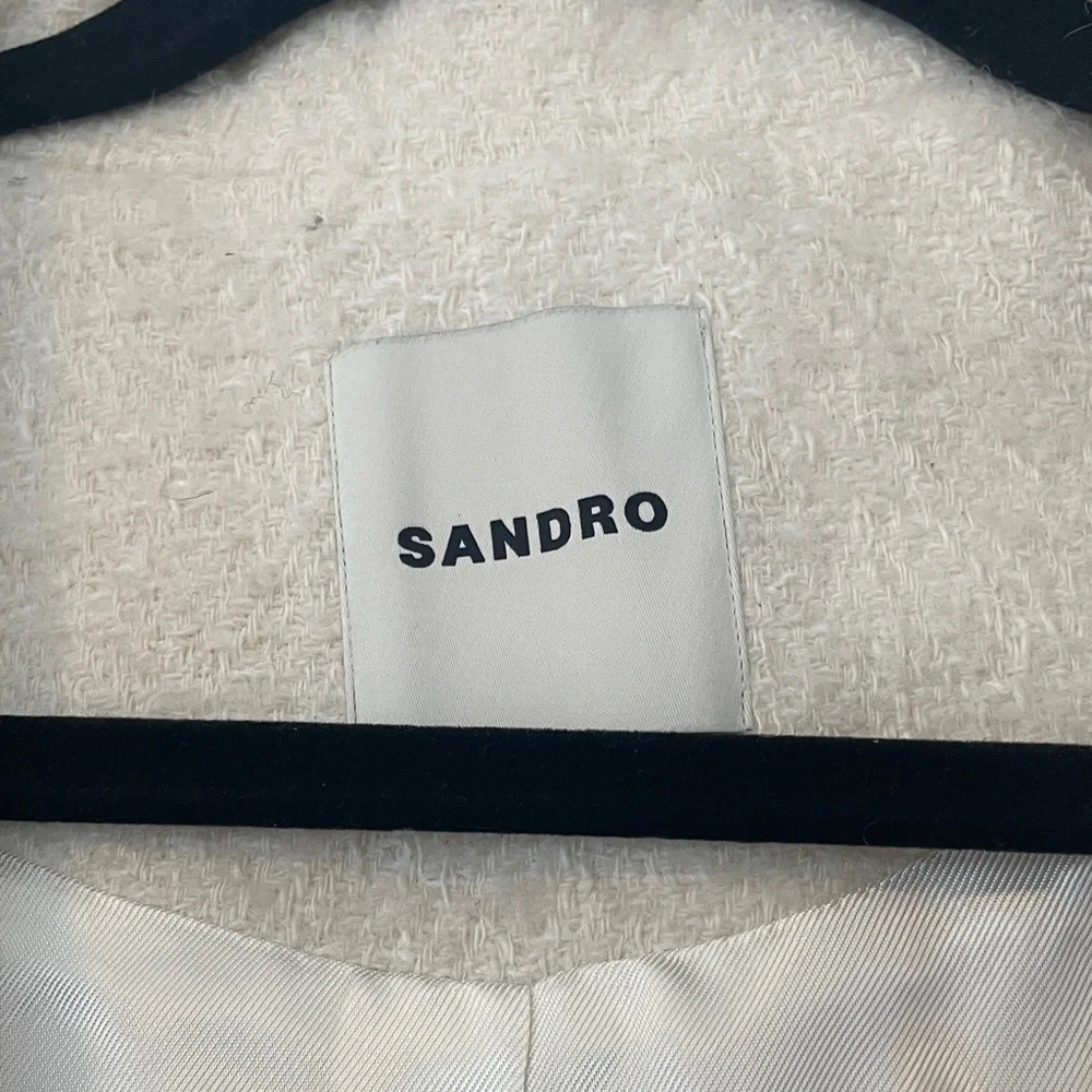 EUC Sandro Women's Elegant Cream Blazer - Picture 2 of 7